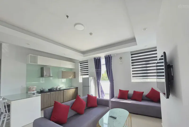 Harmony Tower Sea View 2-Bedroom 80m² for rent in An Hai Bac, Da Nang — living area
