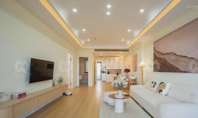 Indochina Riverside River View 2-Bedroom 100m² for rent in Hai Chau, Da Nang — living area