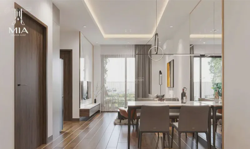 Mia Center Point Sea View 2-Bedroom 63m² for rent in Son Tra, Da Nang — living area