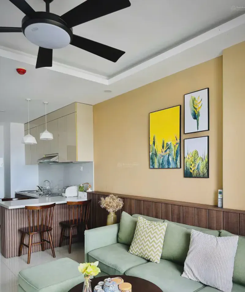 Son Tra Ocean View Sea View 1-Bedroom 50m² for rent in Tho Quang, Da Nang — kitchen and dining