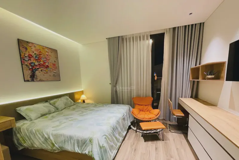 Sun Cosmo Residence 1-Bedroom 28m² for rent in Bac My Phu, Da Nang — living area