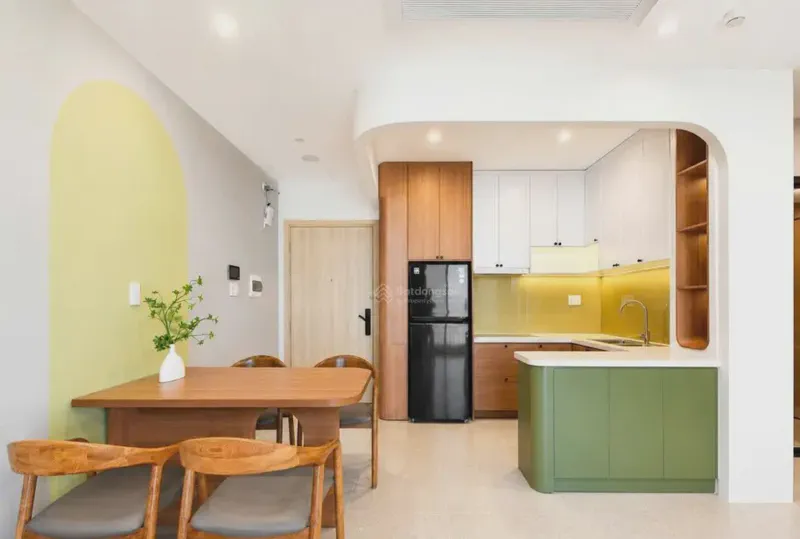 Sun Cosmo Residence 2-Bedroom 54m² for rent in Bac My Phu, Da Nang — living area