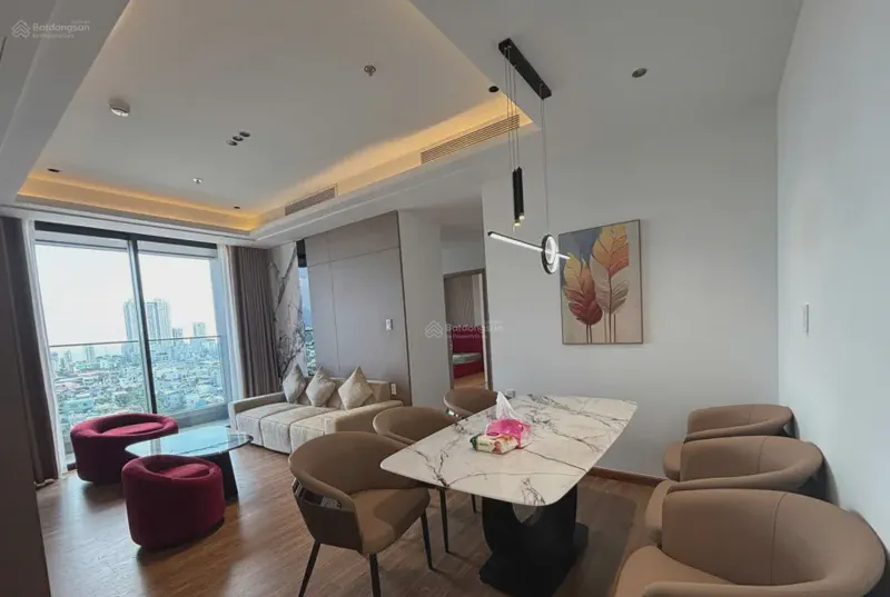 Sun Cosmo Residence River View 2-Bedroom 69m² for rent in Bac My Phu, Da Nang — living area