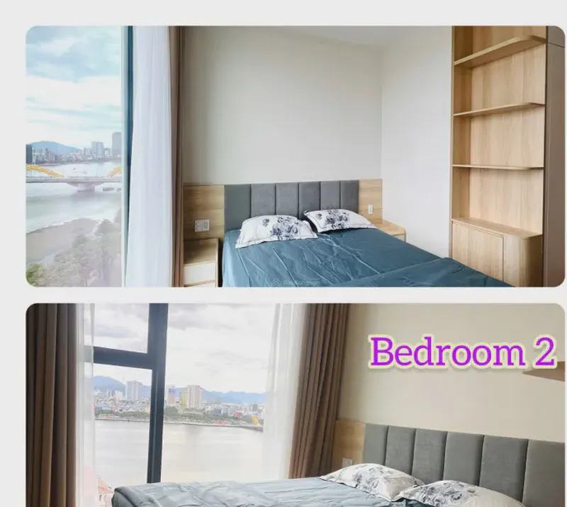 Sun Ponte Residence 3-Bedroom 100m² for rent in An Hai Nam, Da Nang — bedroom