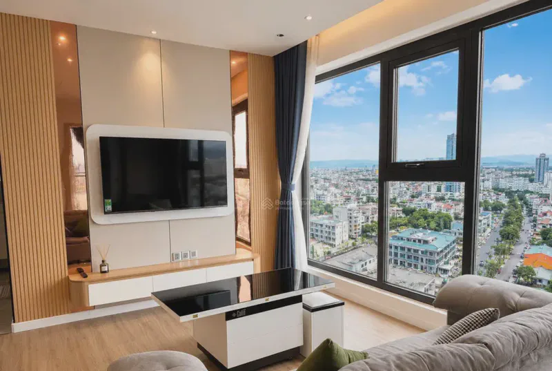 Da Nang Times Square Sea View 1-Bedroom 46m² for rent in Phuoc My, Da Nang — living area