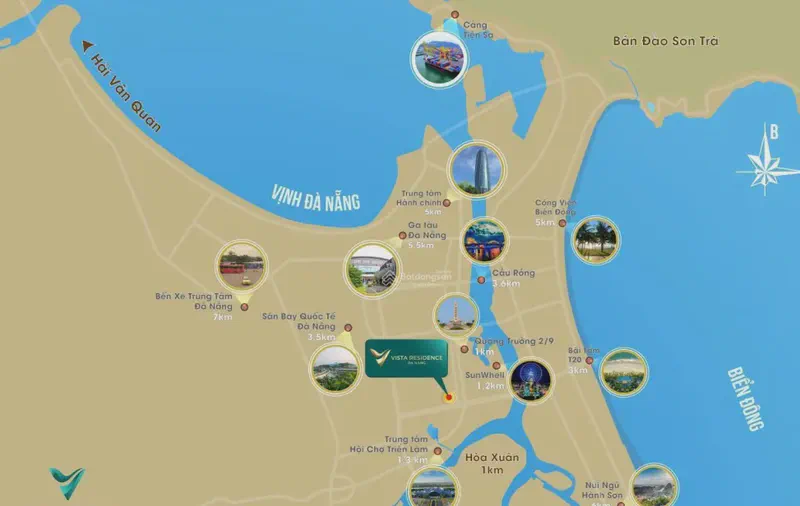 Vista Residence River View 2-Bedroom 76m² for rent in Hoa Cuong Nam, Da Nang — bedroom